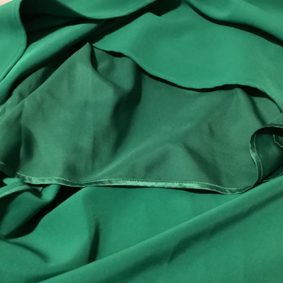 Jewel Badgley Mischka Draped Halter Neck Asymmetric Cocktail Dress, size 8 - Picture 15 of 16